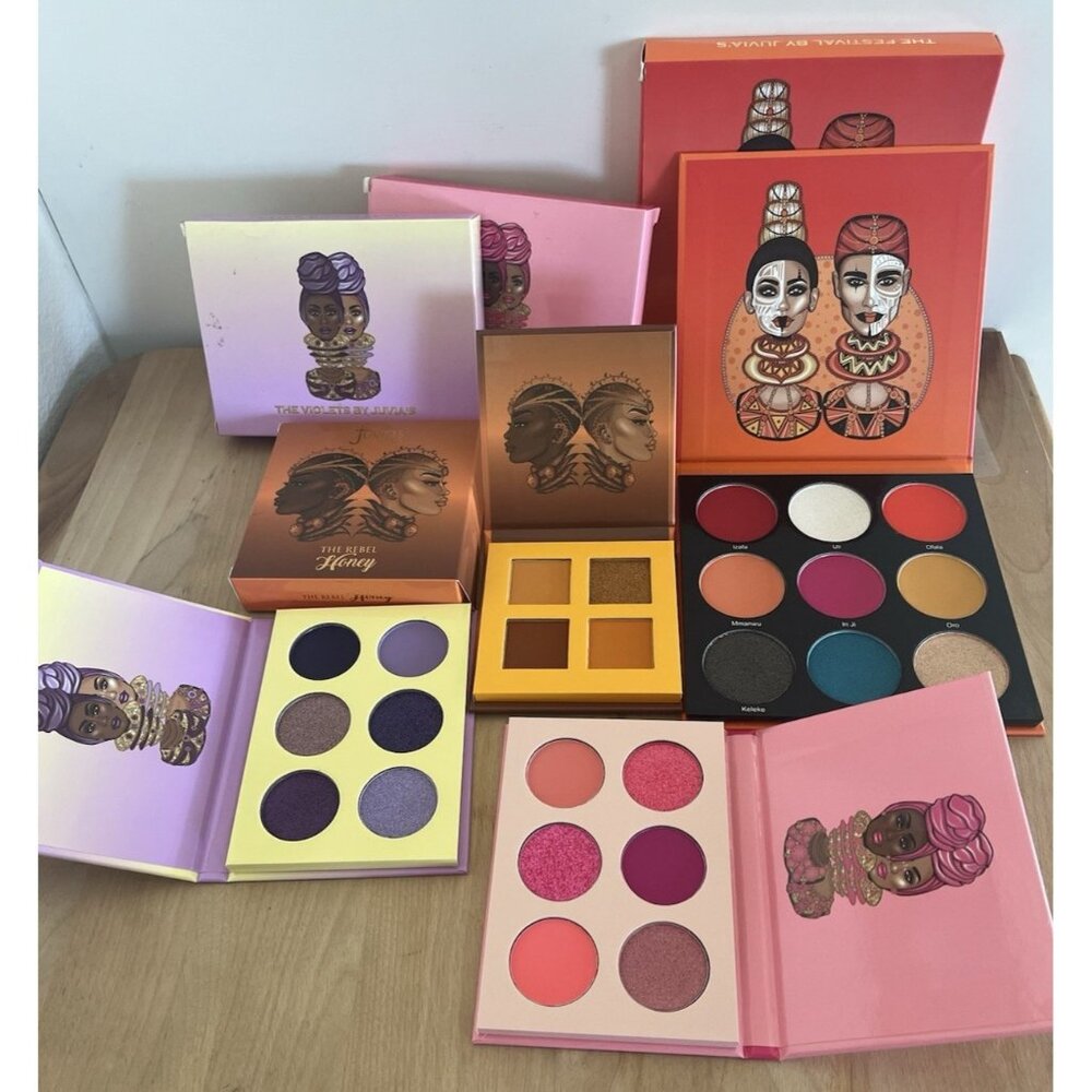 4  Juvia's Place The Rebel Honey Sweet Pink The Festival Violets Eyeshadow Lot